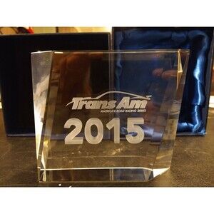 Trans Am Glass/ Crystal  Trophy 2015  America's Road Racing Series 6" X 5” Heavy